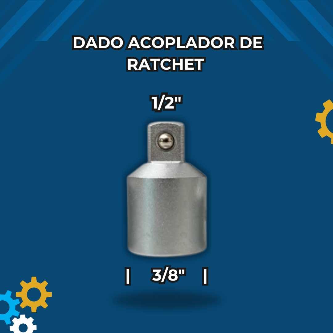 DADOR ACOPLADOR DE RATCHET "PRO" DE 1/2'' a 3/8'